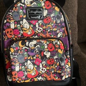 Loungefly Halloween Backpack with Donald Duck and Spooky Design